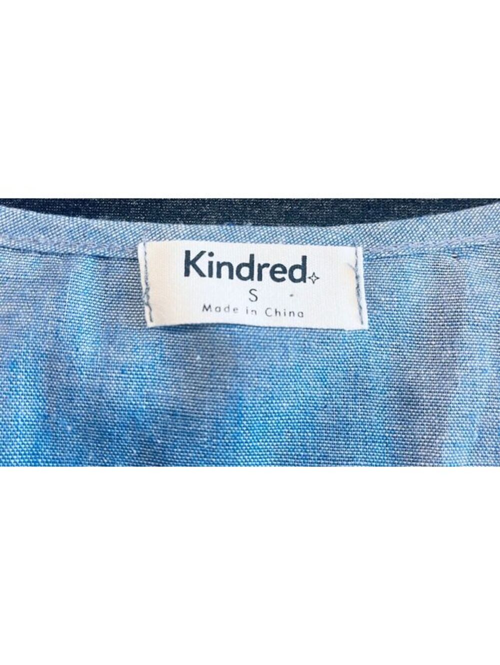 Kindred Chambray Anchor Embroidered Button Up Top L Coastal Grandmother Nautical - Picture 5 of 5